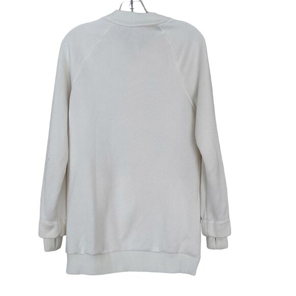 Fabletics White Snap Front Sweater Sz S - Picture 4 of 5